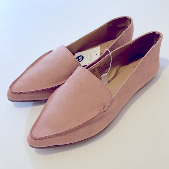 NWT A New Day Micah Pink Suede Pointed Loafers - Picture 3 of 7